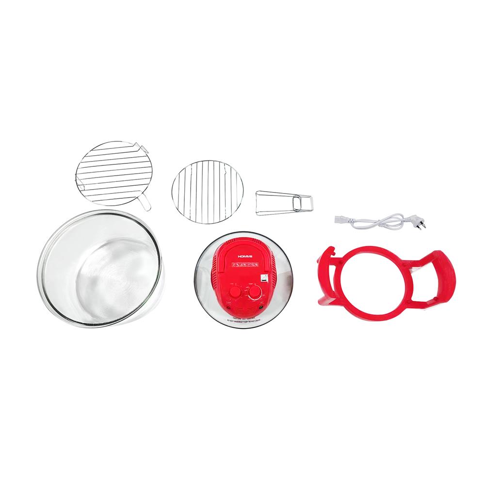 หม้ออบลมร้อน HOMMII HB-8015 12 ลิตร สีแดง