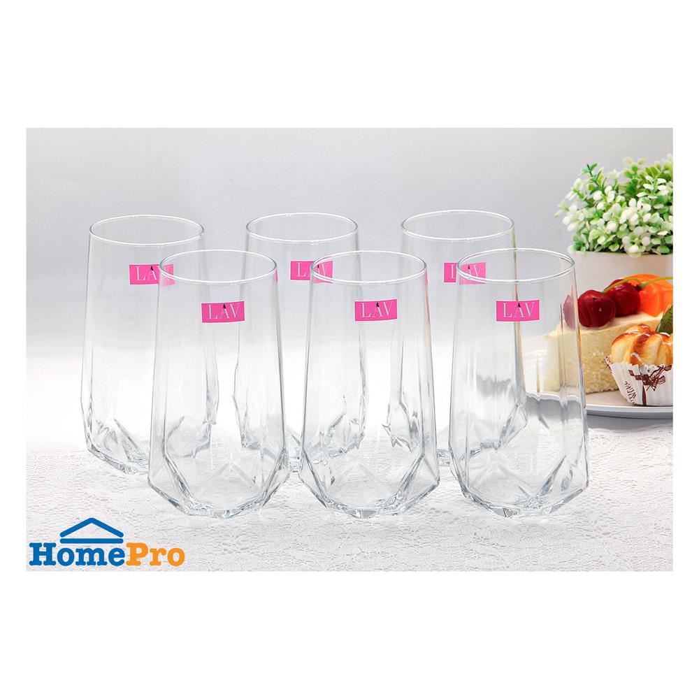 แก้วน้ำ 460ml LAV VALERIA แพ็ก 6 ใบ