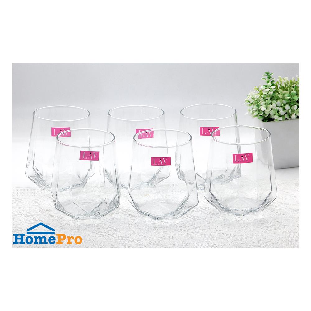 แก้วน้ำ 400ml LAV VALERIA แพ็ก 6 ใบ