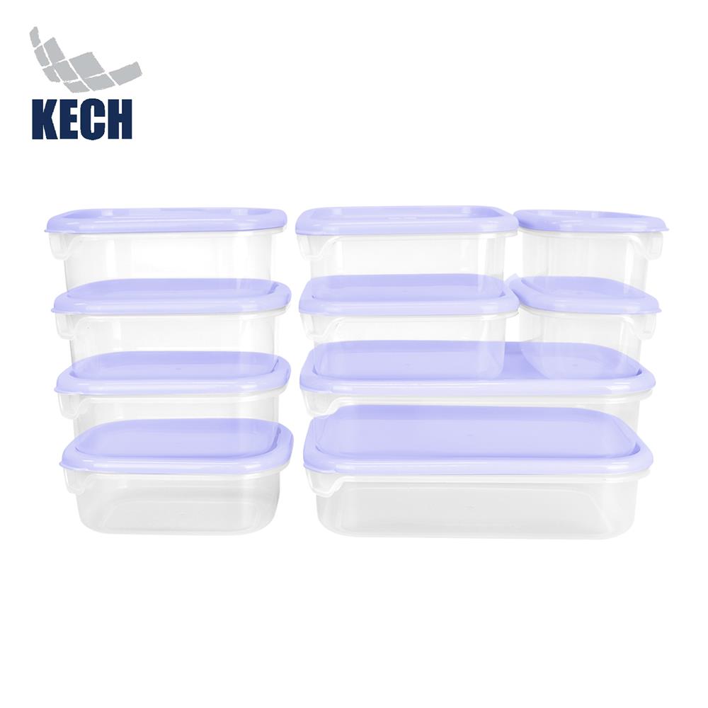 ชุดกล่องอาหาร SET 20 ชิ้น รวมฝา KECH สีม่วง