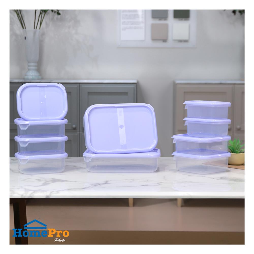 ชุดกล่องอาหาร SET 20 ชิ้น รวมฝา KECH สีม่วง