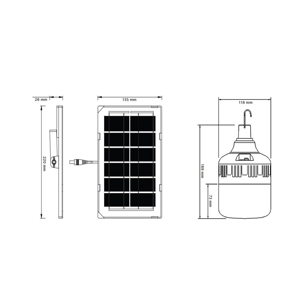 ไฟจัดสวน SOLAR SHINING S-BUB01B-SL 100 วัตต์ DAYLIGHT สีขาว