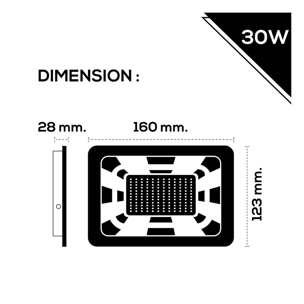 สปอตไลท์ภายนอก LED RACER SPHERE 30 วัตต์ WARM WHITE