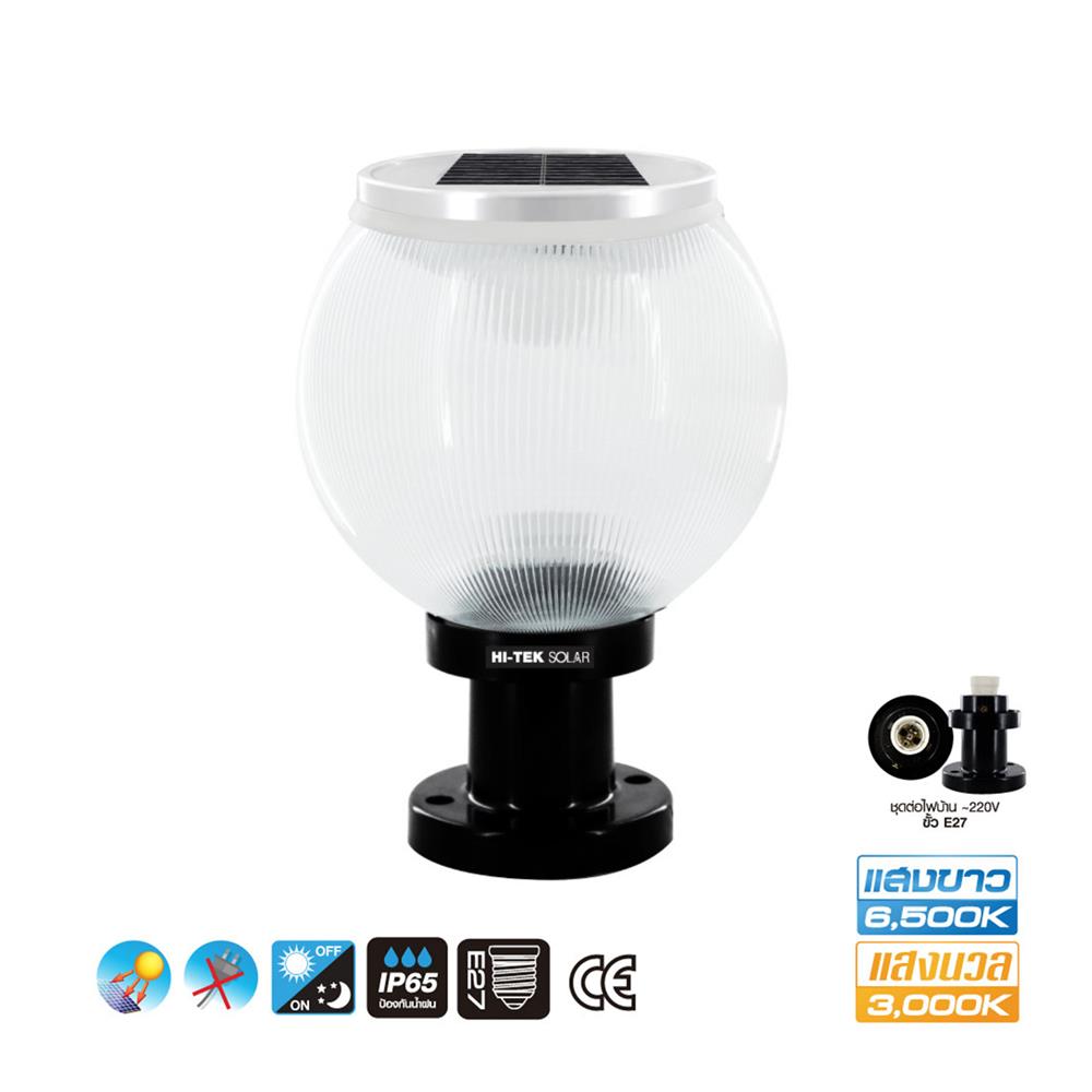 ไฟหัวเสา SOLAR HI-TEK HFSPR0200P 3 วัตต์ DAYLIGHT/WARM WHITE