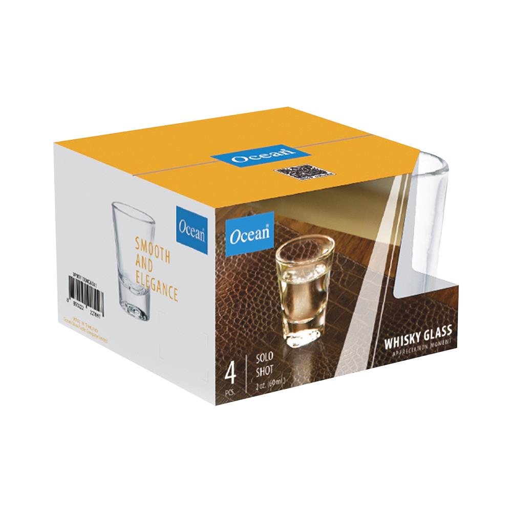 แก้วช็อต 60 มล. OCEAN GLASS SOLO แพ็ก 4 ใบ