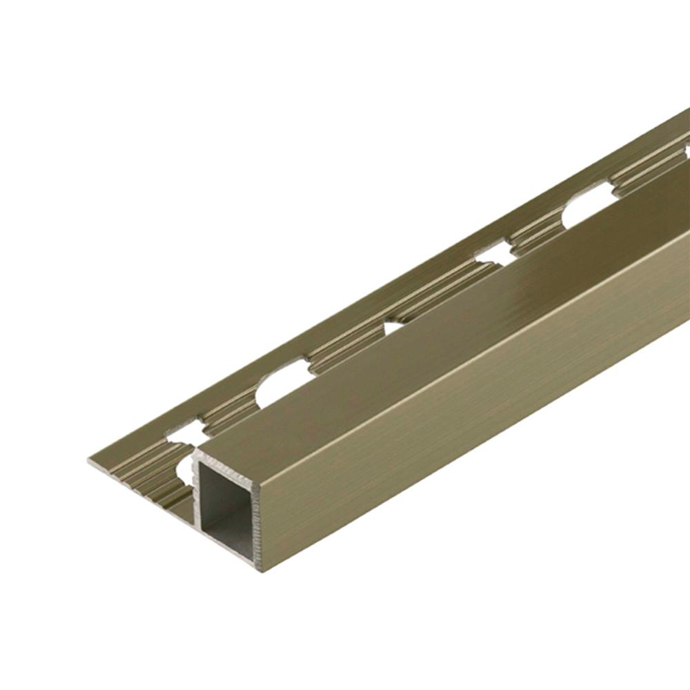 คิ้วอะลูมิเนียมแบบเหลี่ยม DP 12 มม. 2 ม. สีโกลด์เบจไฮกลอส