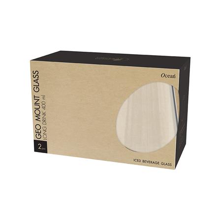 แก้วน้ำ 400ml OCEAN GLASS GEO MOUNT แพ็ก 2 ใบ_2