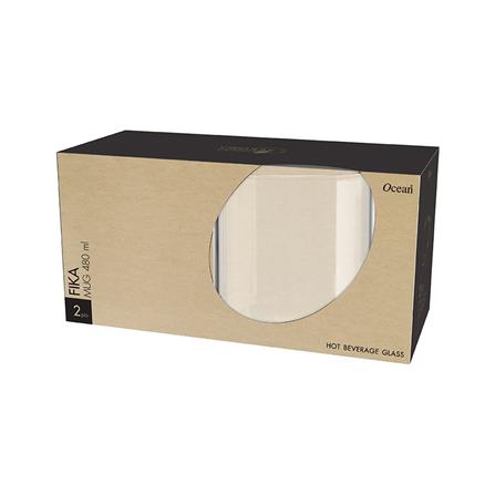 แก้วหู 480ml OCEAN GLASS FIKA MUG แพ็ก 2 ใบ_2