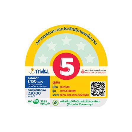 ตู้เย็น 1 ประตู HITACHI HR1S5188MNPMBTH 6.6 คิว สีน้ำเงิน_3