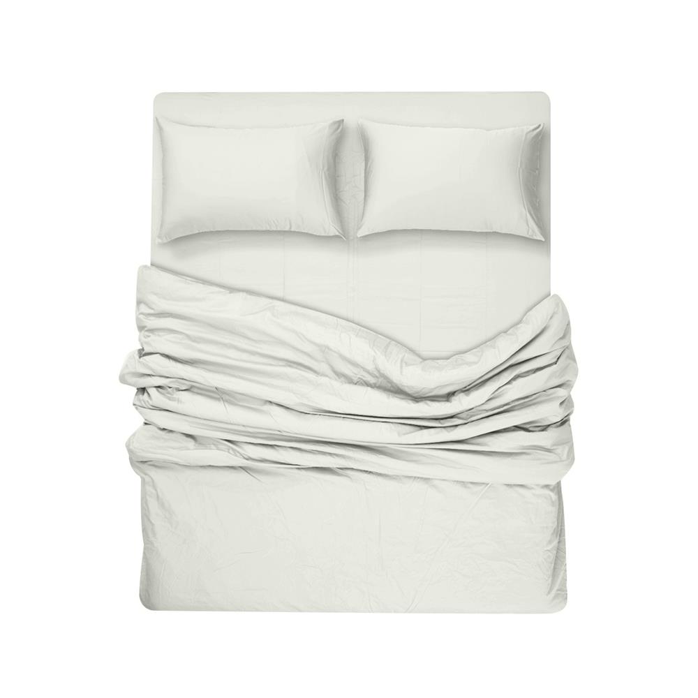 ชุดผ้าปูที่นอน 6 ฟุต 8 ชิ้น BENEATH OFF WHITE