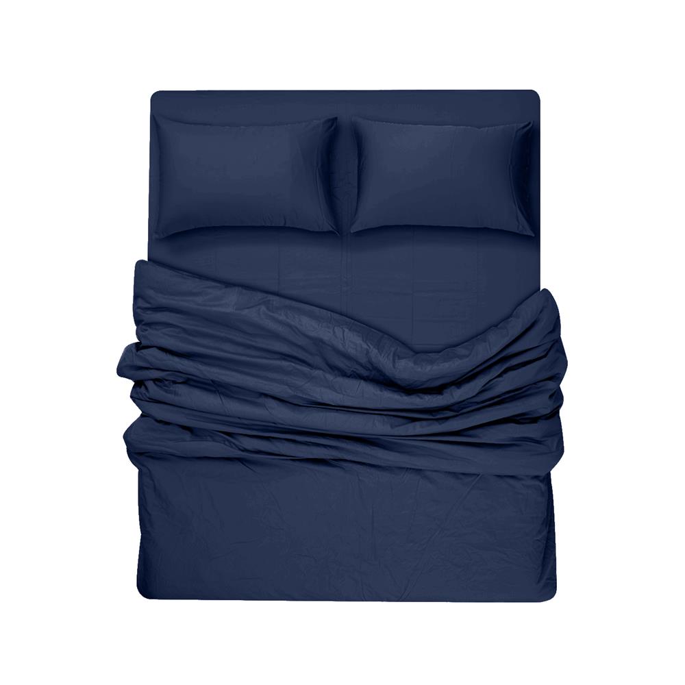 ชุดผ้าปูที่นอน 6 ฟุต 8 ชิ้น BENEATH NAVY BLUE