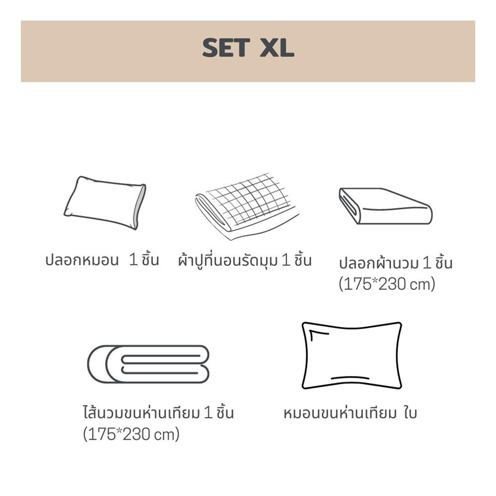 ชุดผ้าปูที่นอน 3.5 ฟุต 5 ชิ้น BENEATH OFF WHITE