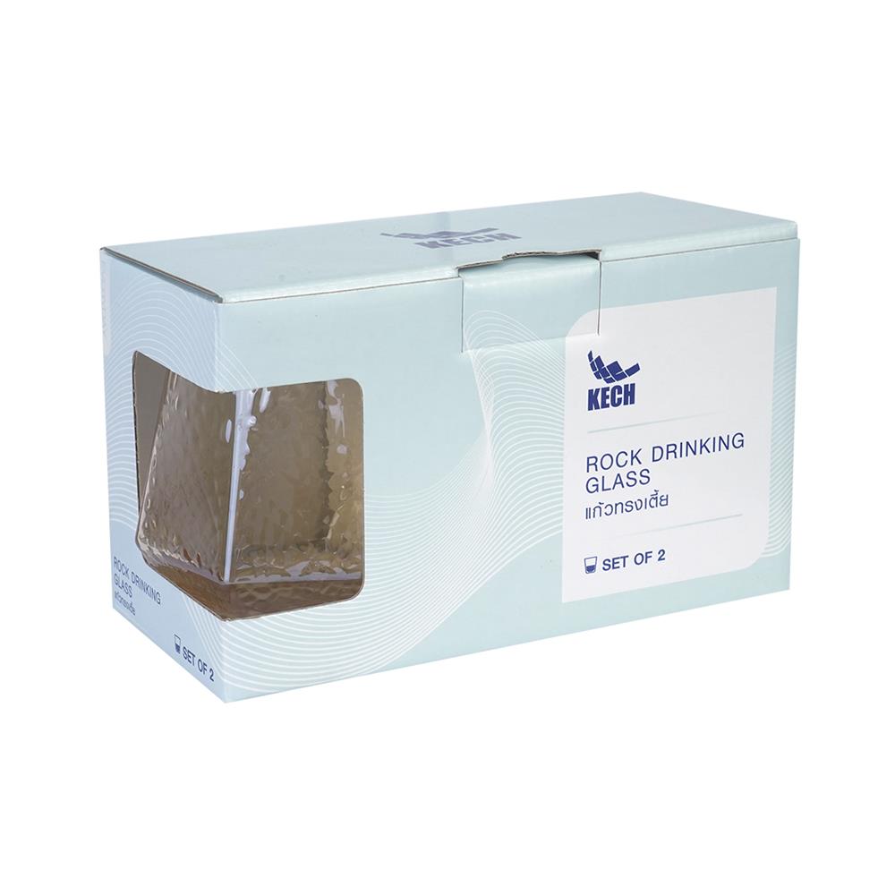 แก้วน้ำ 330ml KECH ANGLE BROWN SAND แพ็ก 2 ใบ