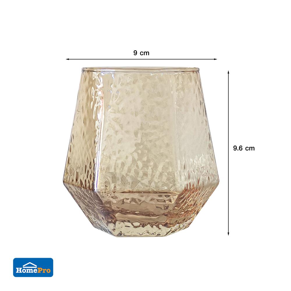 แก้วน้ำ 330ml KECH ANGLE BROWN SAND แพ็ก 2 ใบ