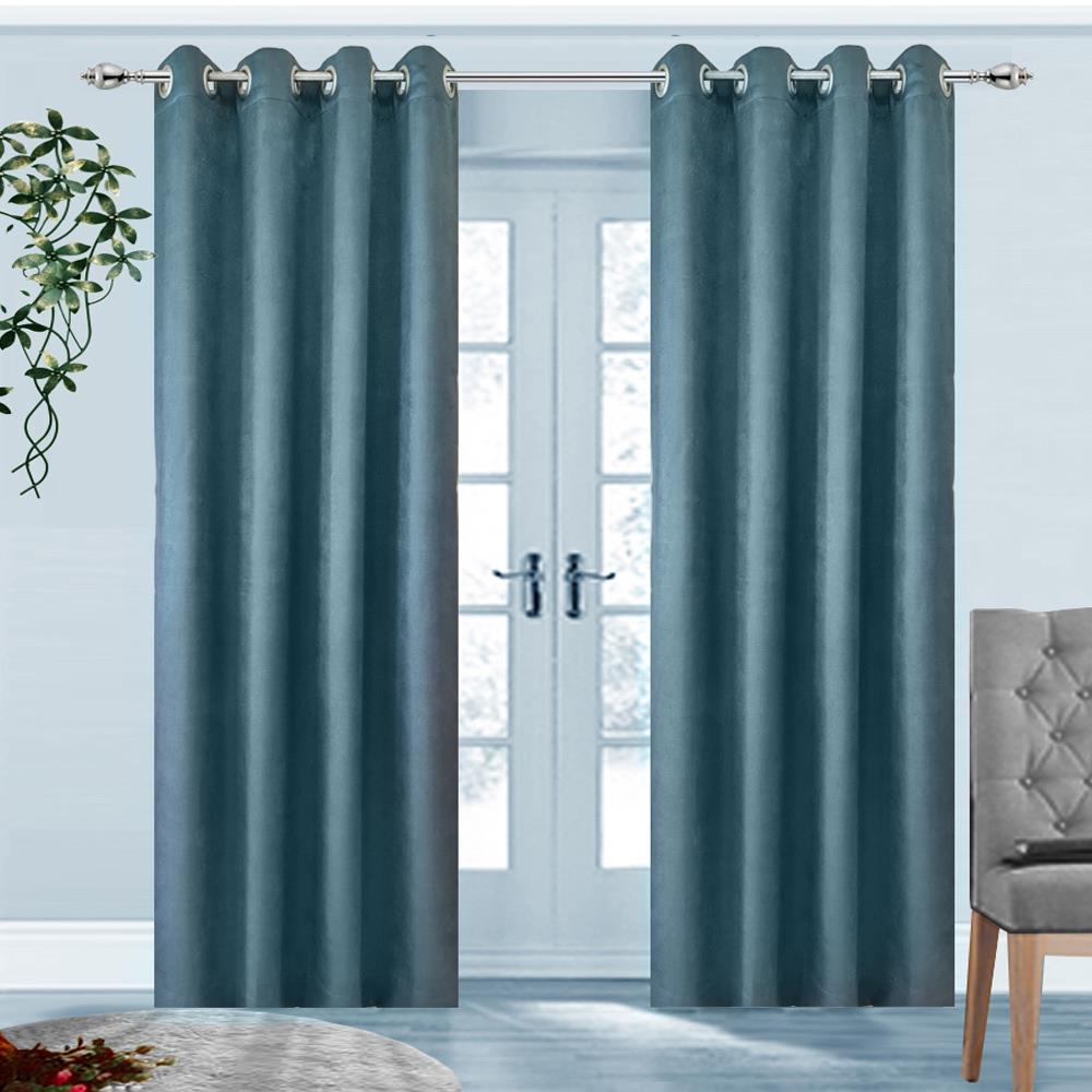 ผ้าม่าน EYELET HOME LIVING STYLE GLOSSVA UV 130X220 ซม. สีน้ำเงิน