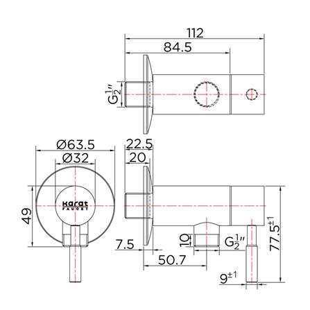 วาล์วฝักบัว 1 ทาง KARAT FAUCET KF-79-470-63_1
