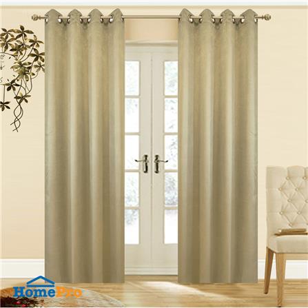 ผ้าม่าน EYELET HOME LIVING STYLE GLOSSVA UV 130X220 ซม. สีทอง_3