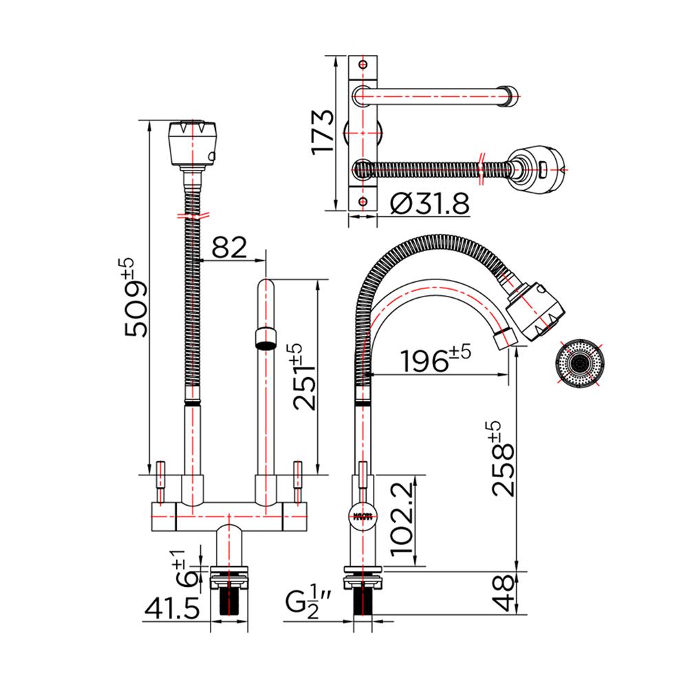 ก๊อกซิงค์เดี่ยวเคาน์เตอร์ KARAT FAUCET KF-79-550-63