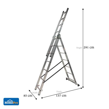 บันไดอะลูมิเนียม ทรง A-SLIDE MATALL R13807 7 ขั้น_8