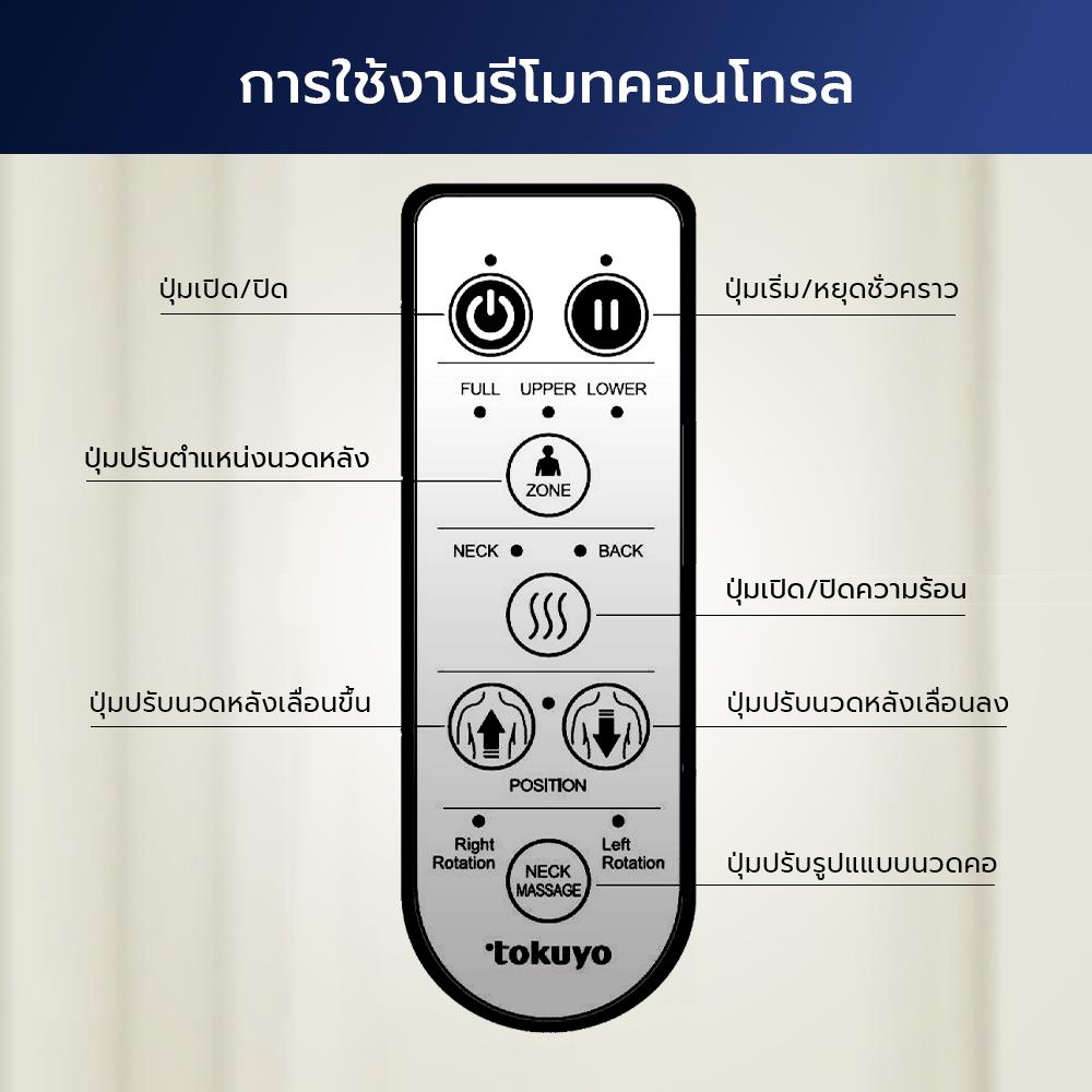 เบาะนวดไฟฟ้า TOKUYO TH-575 สีดำ