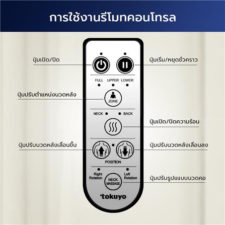 เบาะนวดไฟฟ้า TOKUYO TH-575 สีดำ_8