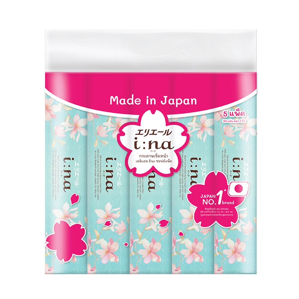 กระดาษเช็ดหน้า ELLEAIR I NA SOFT PACK แพ็ก 5