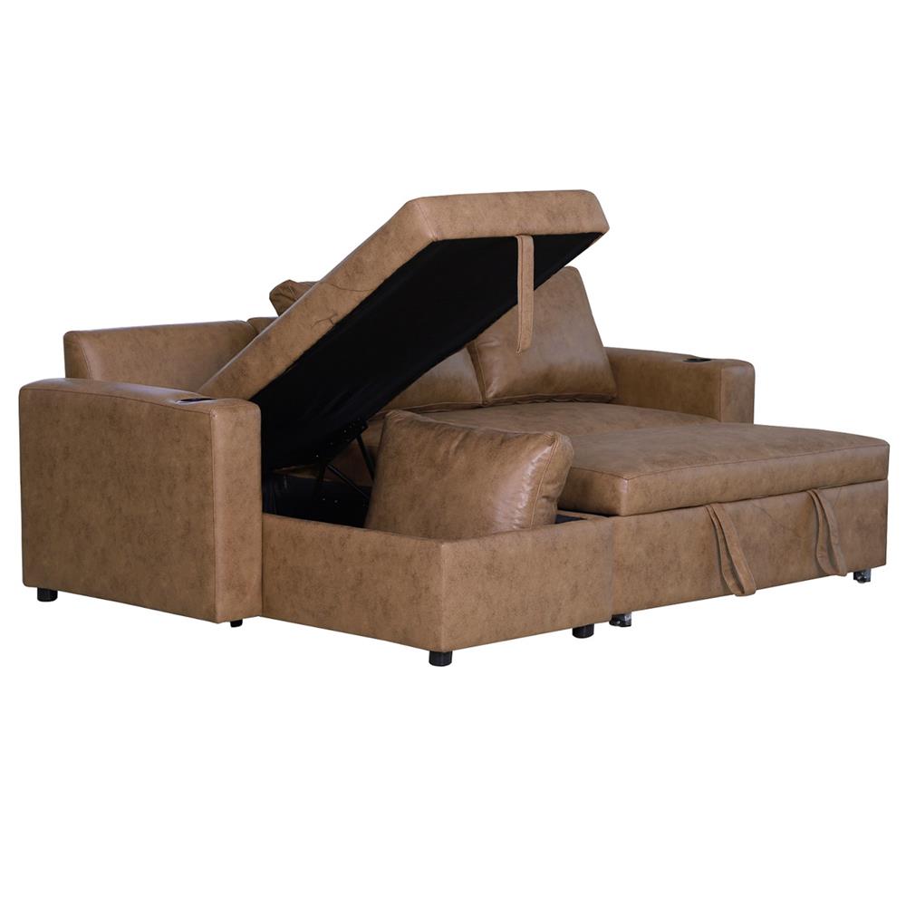 โซฟาเบด AS FURNITURE WELLINGTON RBWU43 สีน้ำตาลอ่อน