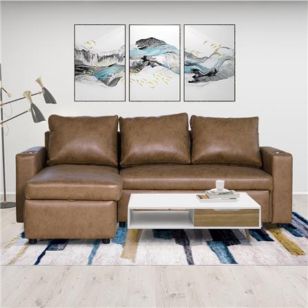 โซฟาเบด AS FURNITURE WELLINGTON RBWU43 สีน้ำตาลอ่อน_6