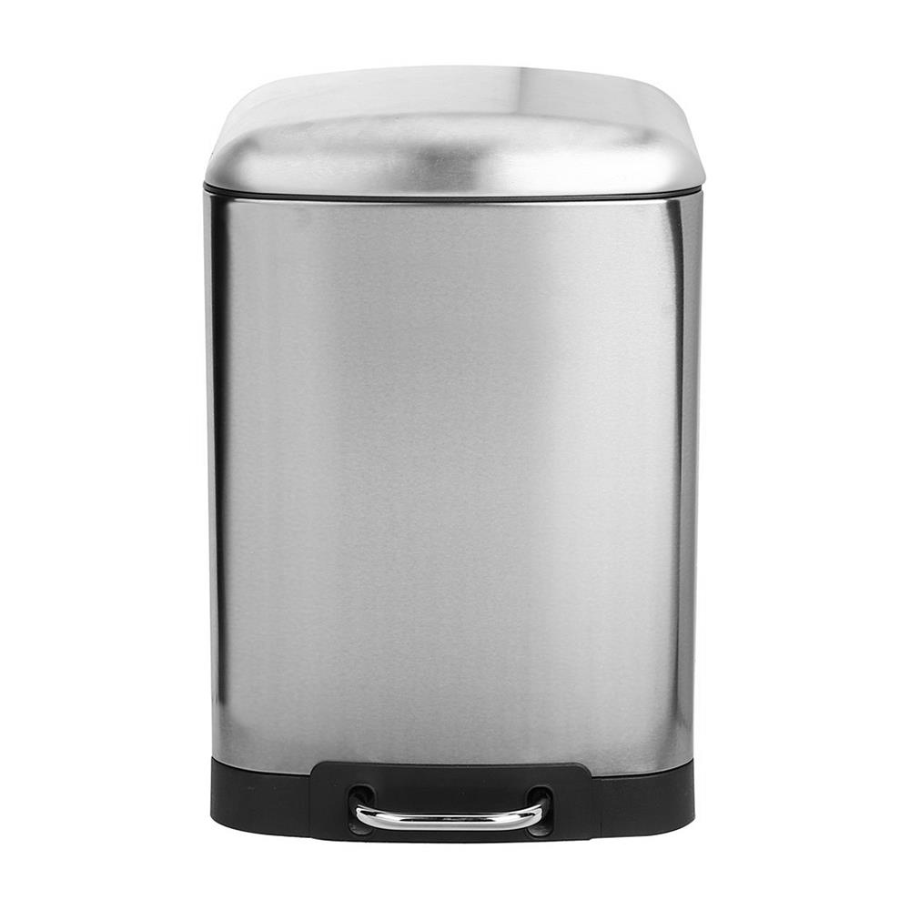 ถังขยะเหยียบเหลี่ยม ACCO GENTLE CLOSE 12 ลิตร สีเงิน