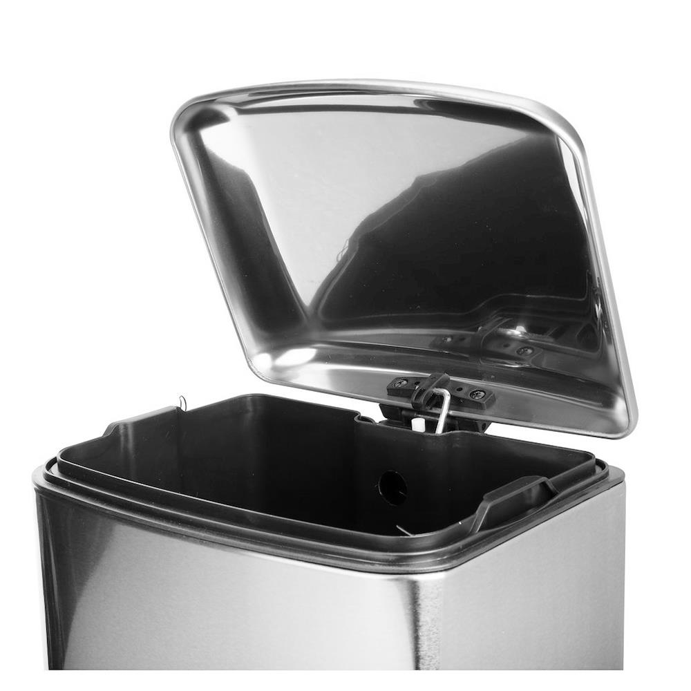 ถังขยะเหยียบเหลี่ยม ACCO GENTLE CLOSE 12 ลิตร สีเงิน