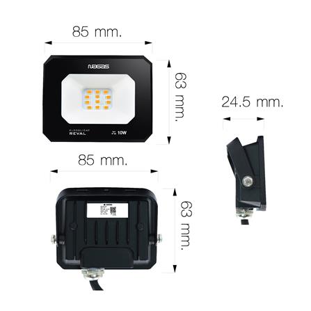 สปอตไลท์ภายนอก LED NAGAS REVAL 10 วัตต์ WARM WHITE_6