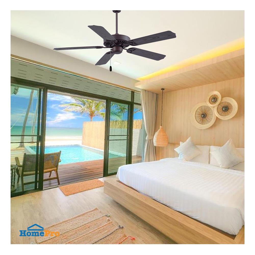 พัดลมไม่มีโคมไฟ CARINI CN21 52 นิ้ว สีน้ำตาล