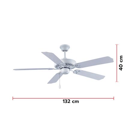 พัดลมไม่มีโคมไฟ CARINI CN22 52 นิ้ว สีขาว_4