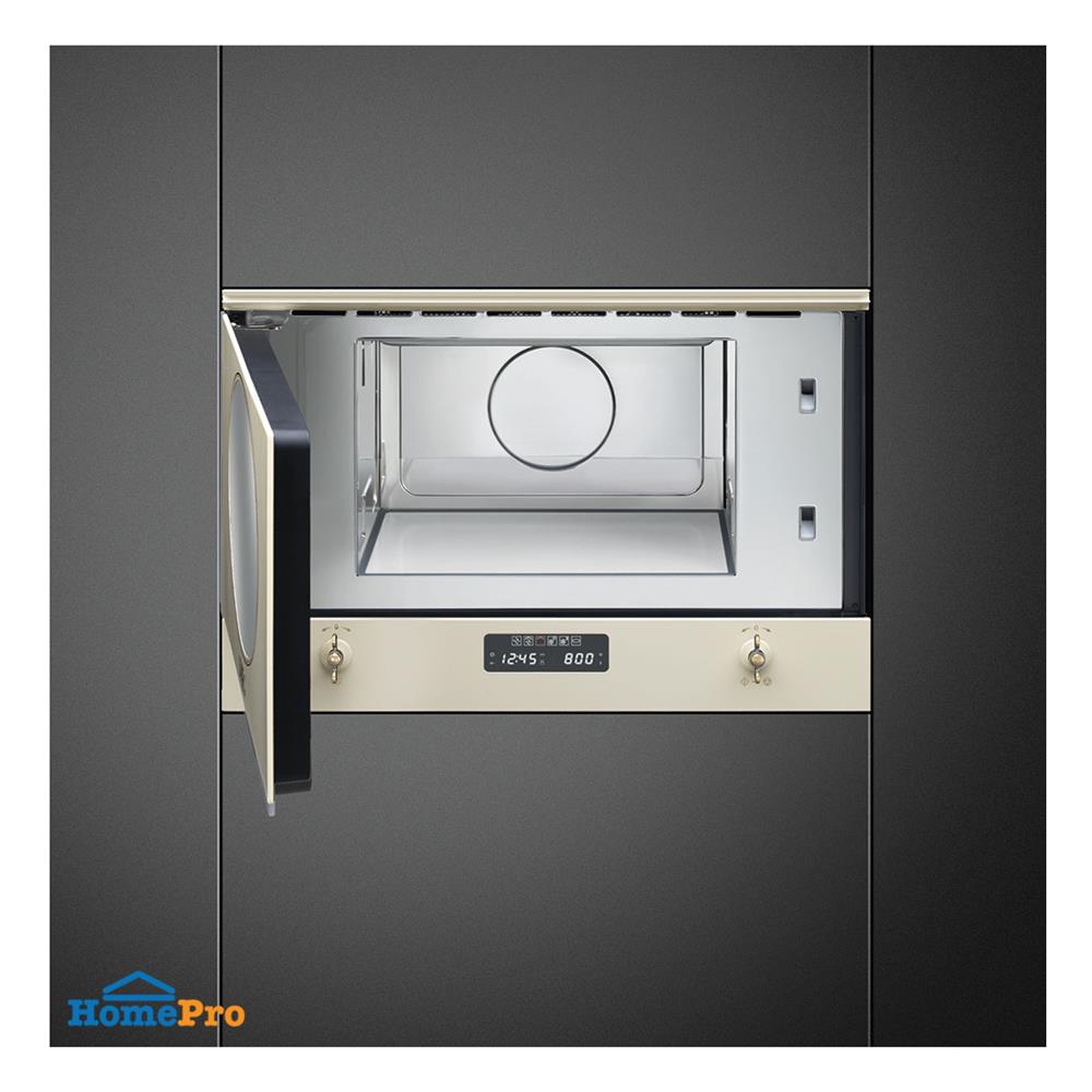 ไมโครเวฟ+เตาอบ SMEG MP822PO+SF800PO สีครีม