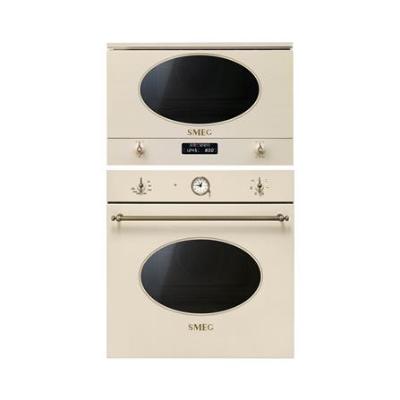 ไมโครเวฟ+เตาอบ SMEG MP822PO+SF800PO สีครีม_0