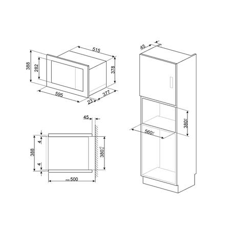 ไมโครเวฟ+เตาอบ SMEG MP822PO+SF800PO สีครีม_6