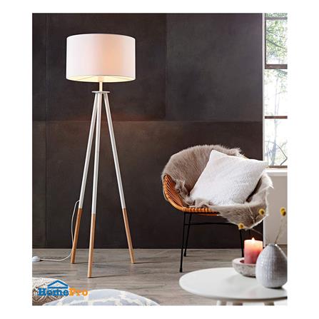 ไฟตั้งพื้น EGLO BIDFORD 49156 สีขาว/ลายไม้_1