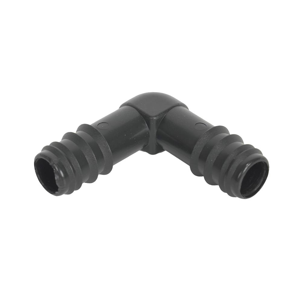 ข้อต่อข้องอ PE SPRING 20 มม. สีดำ แพ็ก 10 ชิ้น