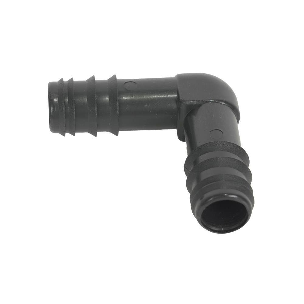 ข้อต่อข้องอ PE SPRING 20 มม. สีดำ แพ็ก 10 ชิ้น