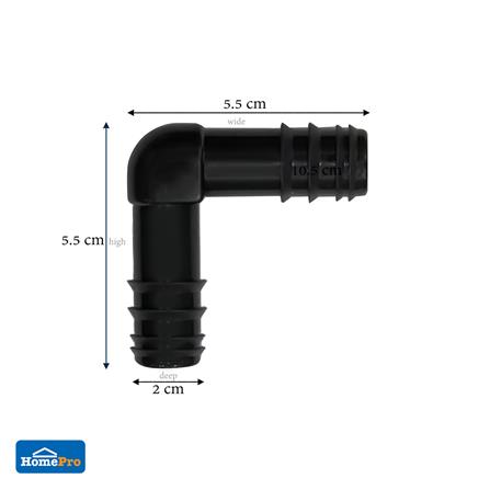 ข้อต่อข้องอ PE SPRING 20 มม. สีดำ แพ็ก 10 ชิ้น_3