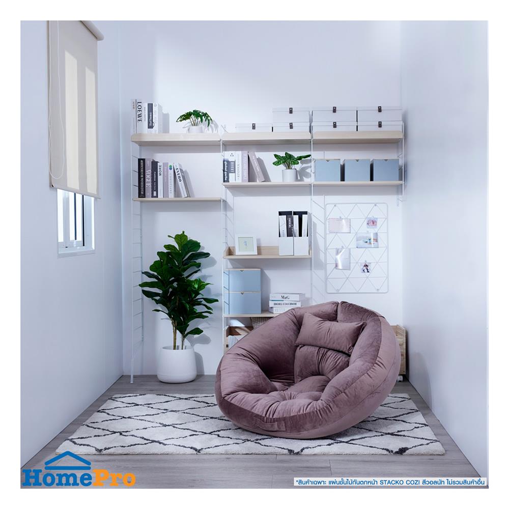 แผ่นชั้นไม้กันตกหน้า STACKO COZI 60X31.6X5 ซม. สีวอลนัท