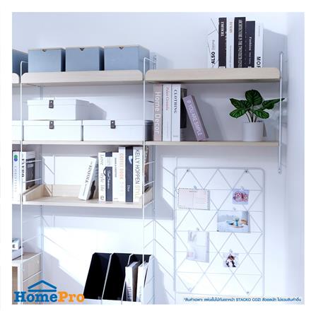 แผ่นชั้นไม้กันตกหน้า STACKO COZI 60X31.6X5 ซม. สีวอลนัท_2