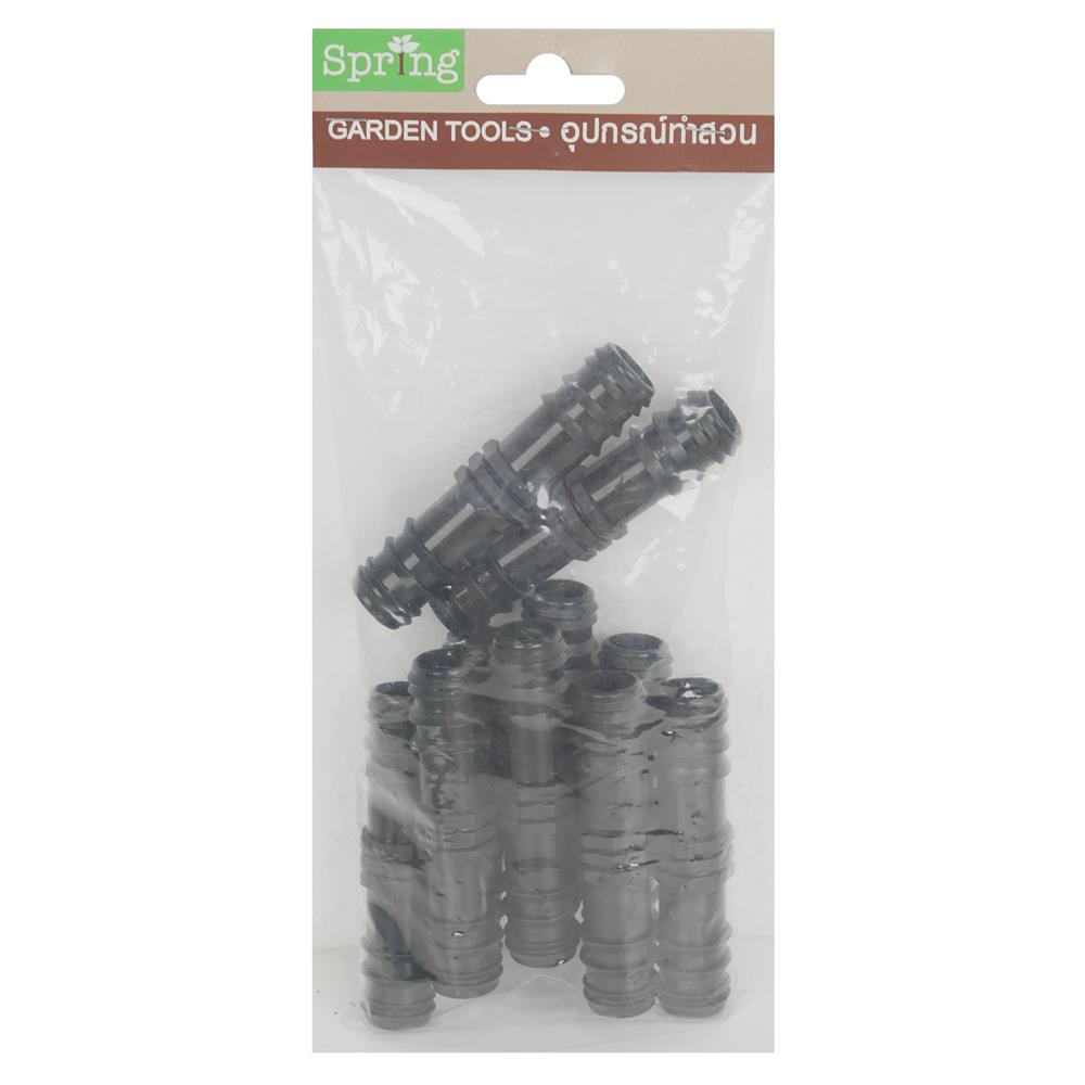 ข้อต่อตรง PE SPRING 20 มม. สีดำ แพ็ก 10 ชิ้น