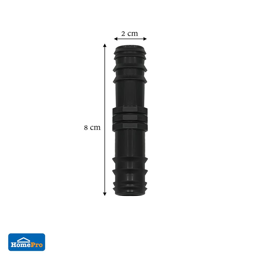 ข้อต่อตรง PE SPRING 20 มม. สีดำ แพ็ก 10 ชิ้น