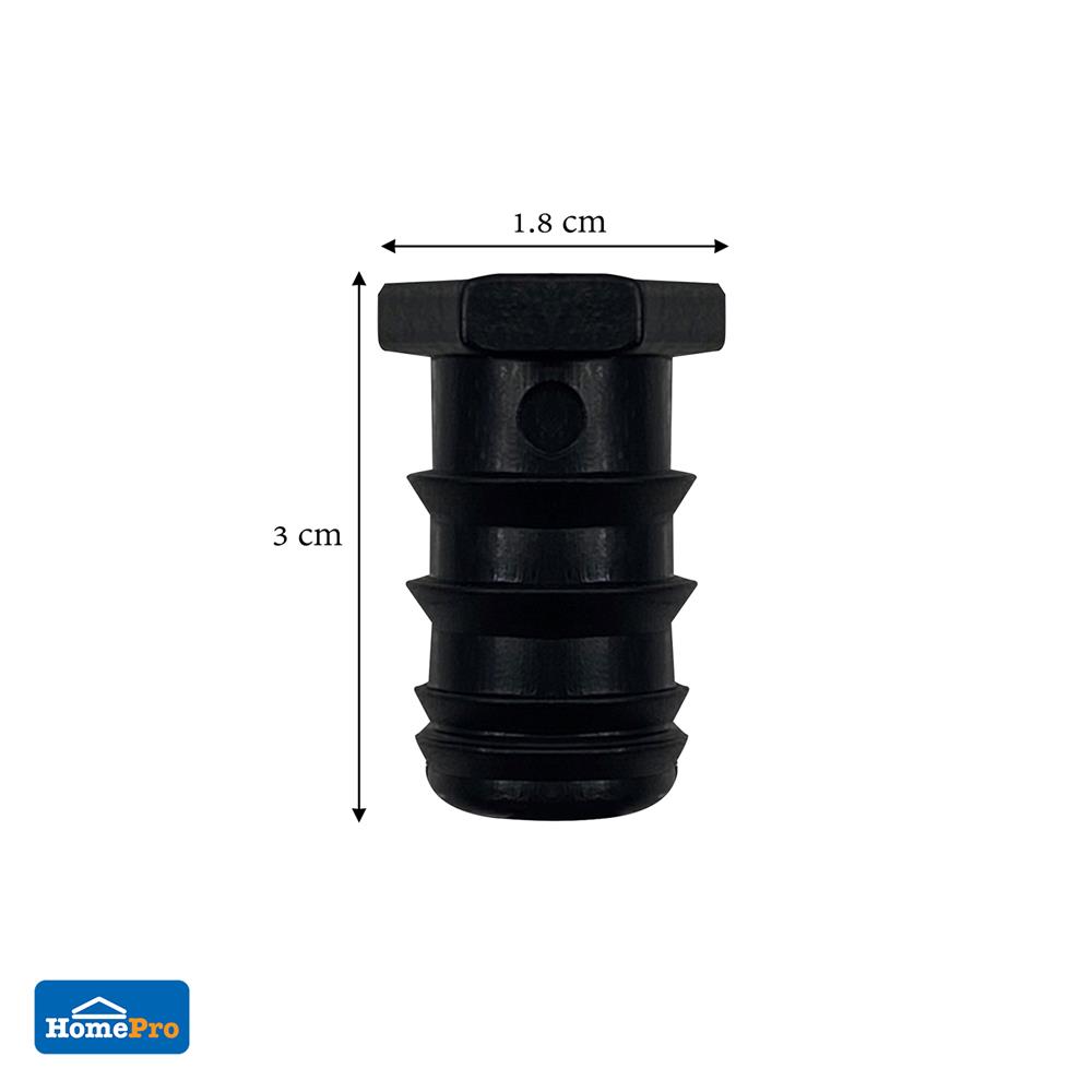 ข้อต่อปิดปลายท่อ PE SPRING 16 มม. สีดำ แพ็ก 10 ชิ้น