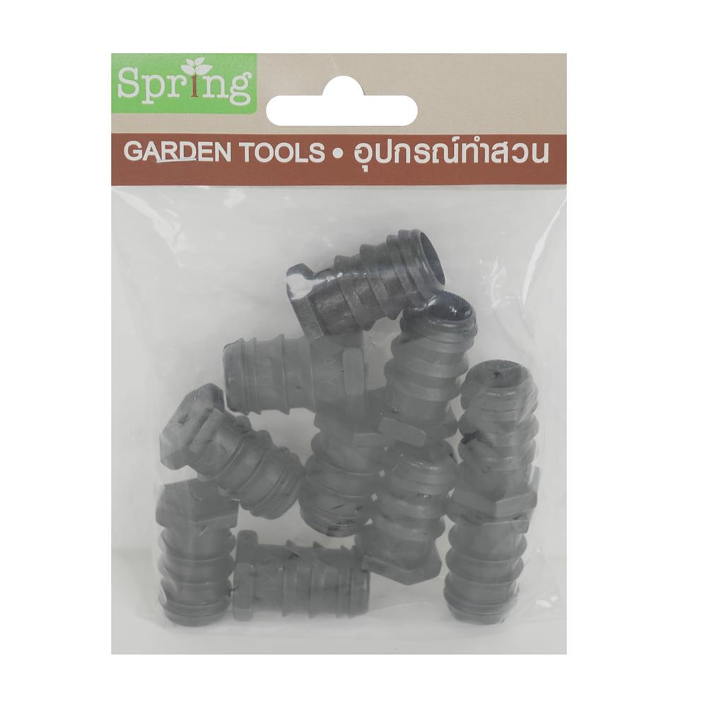 ข้อต่อปิดปลายท่อ PE SPRING 20 มม. สีดำ แพ็ก 10 ชิ้น