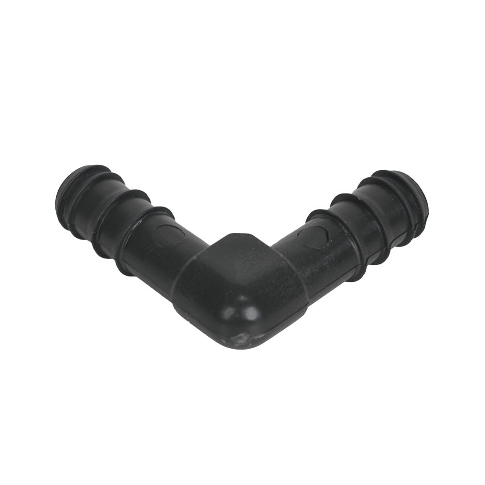 ข้องอ PE SPRING 16 มม. สีดำ แพ็ก 10 ชิ้น