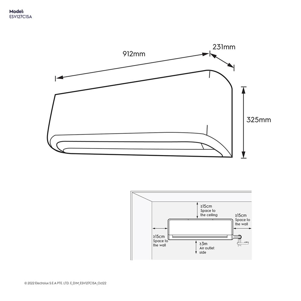 แอร์ผนัง ELECTROLUX ESV127C1SA 11997 บีทียู อินเวอร์เตอร์