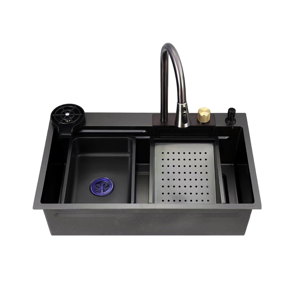 ซิงค์ฝัง 1 หลุม DYNA HOME DH-7546-TS-BK ดำ