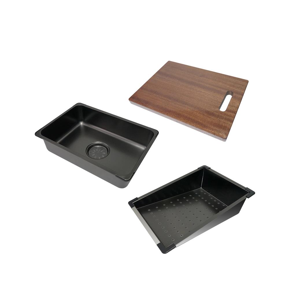 ซิงค์ฝัง 1 หลุม DYNA HOME DH-7546-TS-BK ดำ